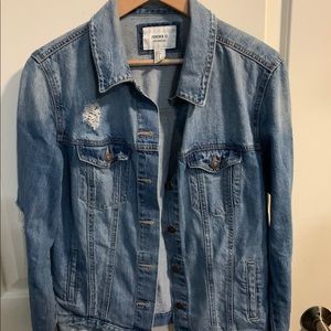 Distress denim jacket
